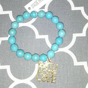 Faith Love Hope Marble Bracelet